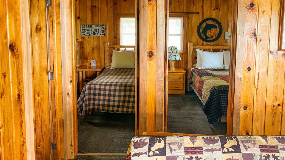 Bemidji Resort Cabin Rental 8 Interior Bedrooms.