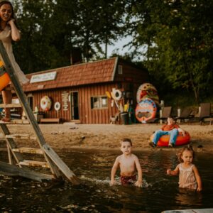 Family Fun at a Private Beach on Big Turtle Lake in Northern Minnesota