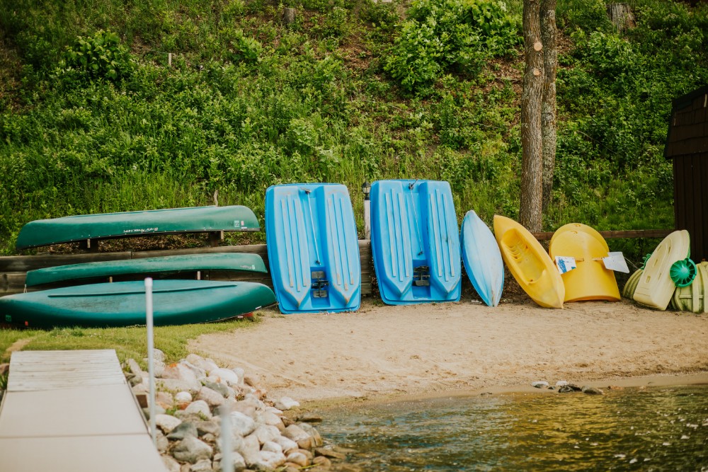 Canoes, Paddle Boats, and Kayaks on the Beach